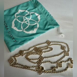 Kendra Scott Logo Long Gold Necklace